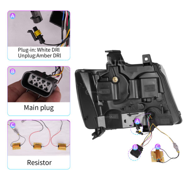 LED Headlights Assembly for Chevrolet Avalanche Tahoe for Suburban 2007-2014