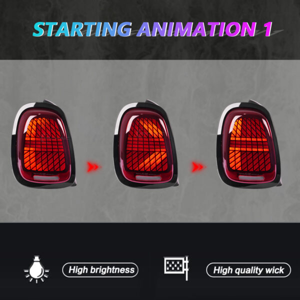 DY-F56-2520A-R (10) 3 Modes Tail Lights for 3rd Gen Mini Cooper F55/F56/F57 2014-2024