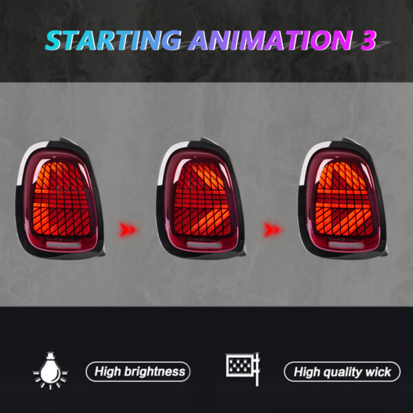 DY-F56-2520A-R (12) 3 Modes Tail Lights for 3rd Gen Mini Cooper F55/F56/F57 2014-2024