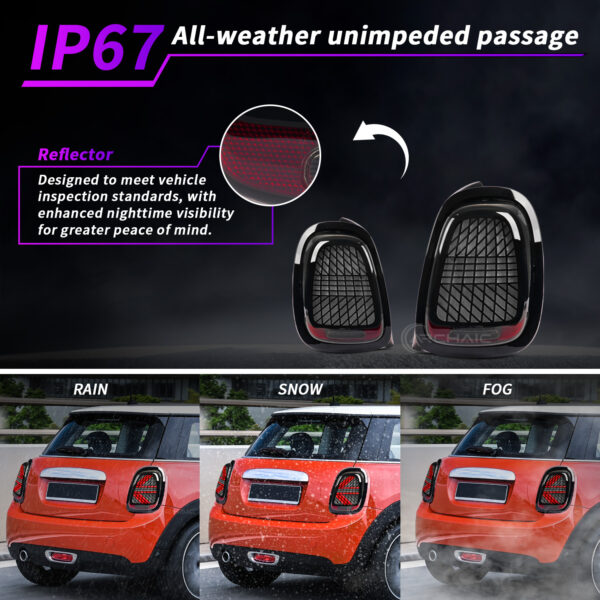 DY-F56-2520A-S1 (5) 3 Modes LED Taillights for Mini Cooper 3rd Gen F55/F56/F57 Hatchback Convertible 2014-2024 for Rear Lamp Retrofit DOT/E-mark Certified