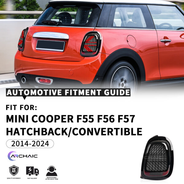 DY-F56-2520A-S1 (8) 3 Modes LED Taillights for Mini Cooper 3rd Gen F55/F56/F57 Hatchback Convertible 2014-2024 for Rear Lamp Retrofit DOT/E-mark Certified