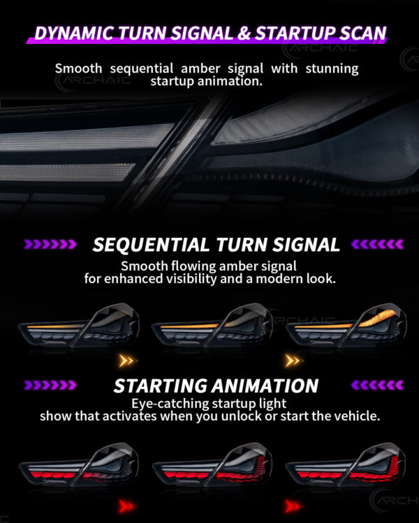 Archaic Auto Red LED Tail Light for BMW 6 Series F06 F12 F13 2011-2018 640i/640d/650i/M6 Plug+Play Factory Design Back Lights