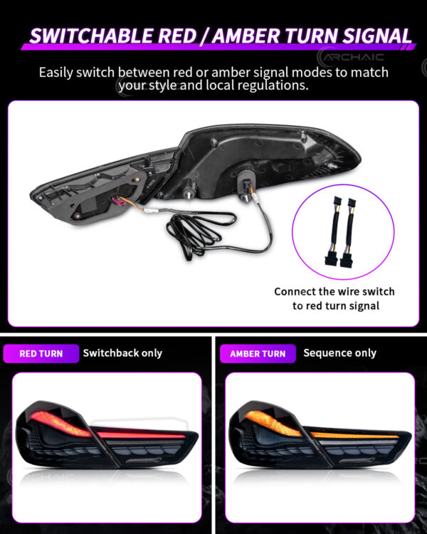 Archaic Auto Red LED Tail Light for BMW 6 Series F06 F12 F13 2011-2018 640i/640d/650i/M6 Plug+Play Factory Design Back Lights