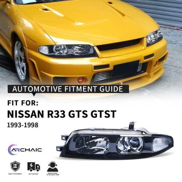OE Headlights For Nissan Skyline GTS GTST R33 GTR 1990-1996